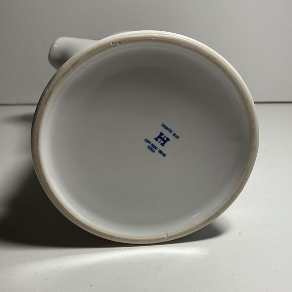 Country Blue Ceramic Pitcher Pinaeapple Country Blue HII Korea 1984 - Picture 4 of 6